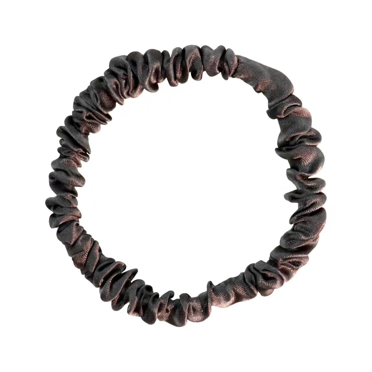 Kiwi Thin Silk Scrunchie