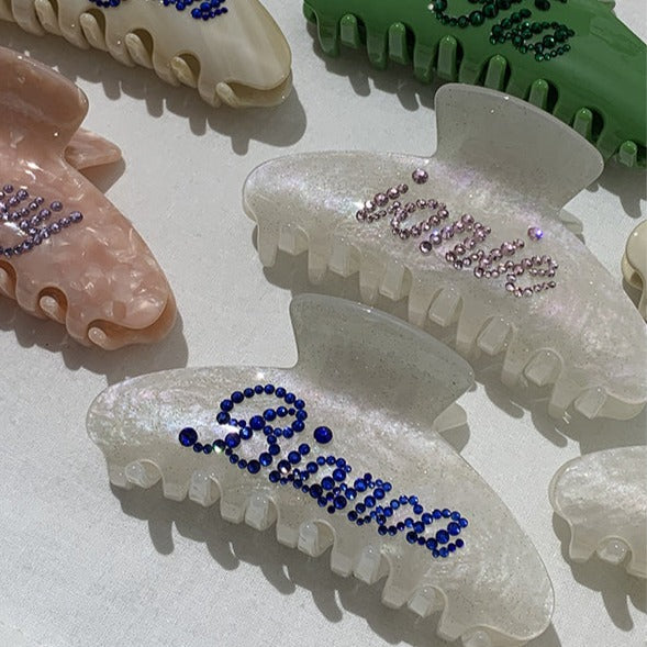 Glitter Customized Name Hair Claw