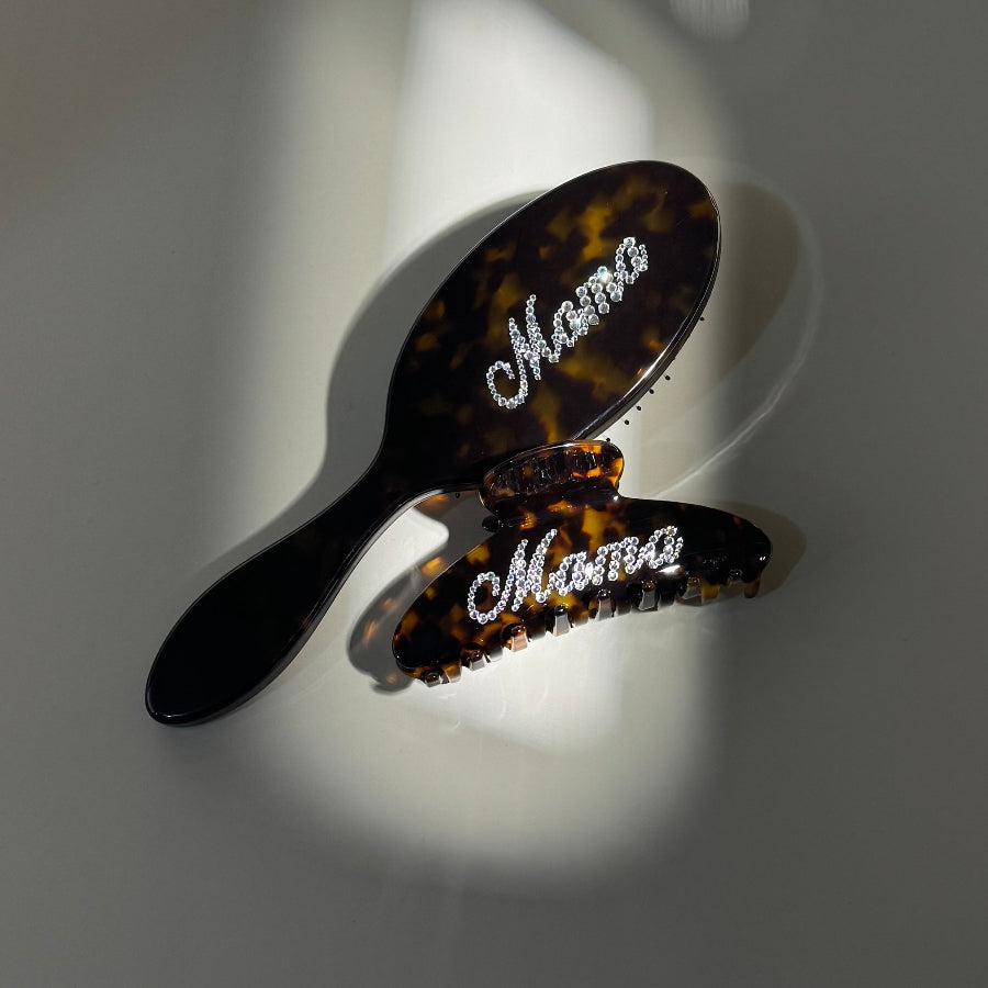 Mama Hair Claw Hair Brush Set,Mother's Day gift