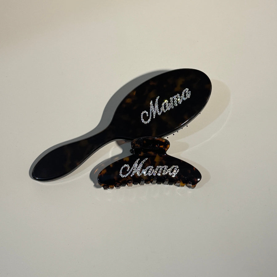 Mama Hair Claw Hair Brush Set,Mother's Day gift