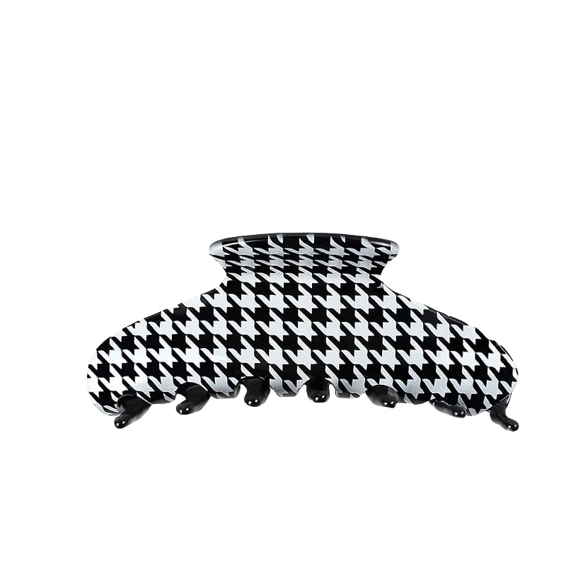 Houndstooth Pearl Hair Claw