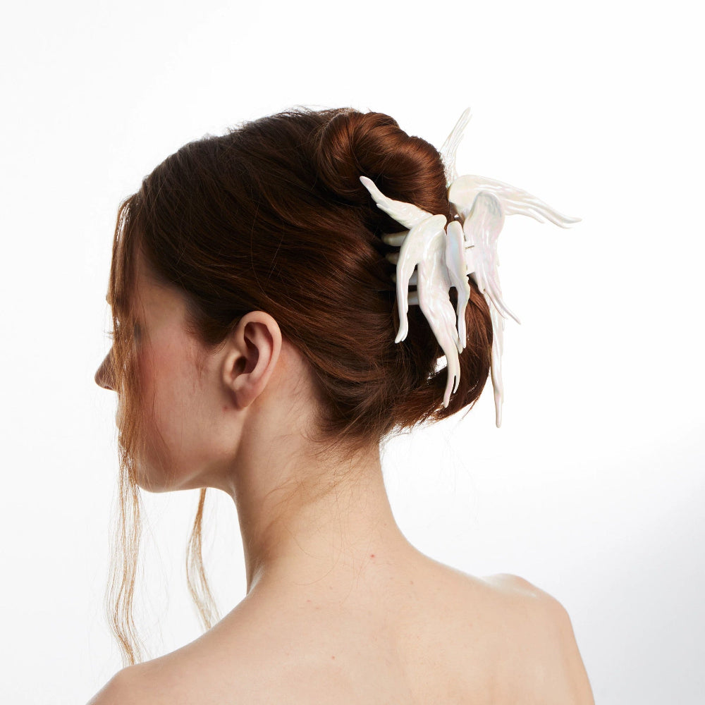 Red Rebel Angel Wings 3D Print Hair Claw