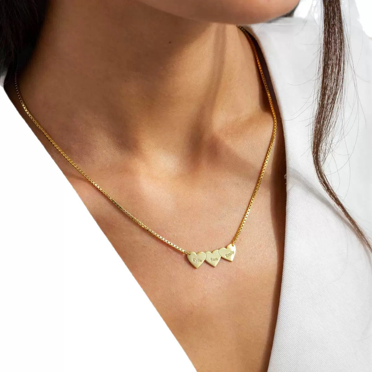 Customized Heart Letter Name Necklace