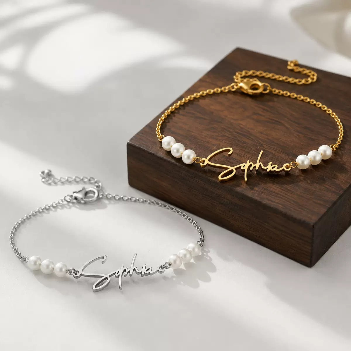 Customized Name Pearl Bracelet