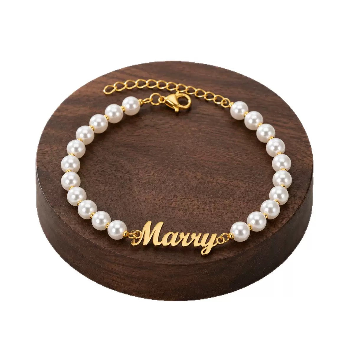 Customized Name Pearl Bracelet