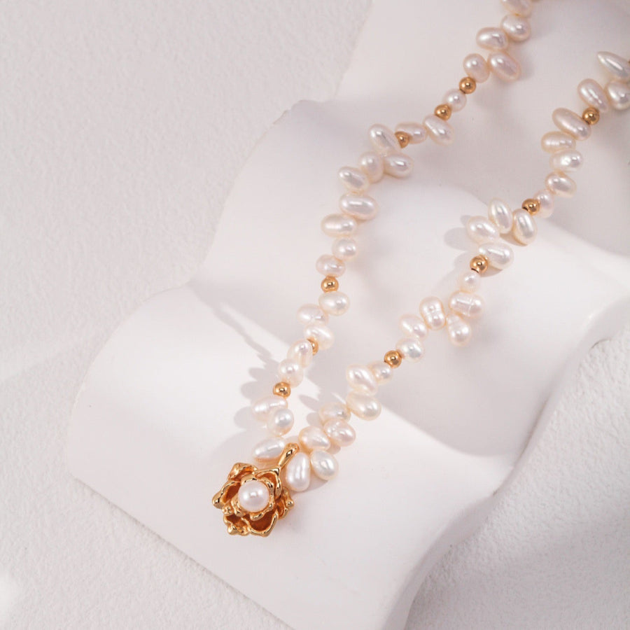 Camellia Pearl Necklace
