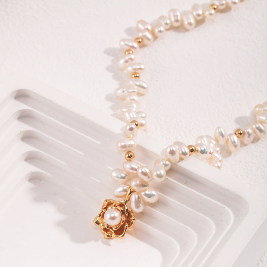 Camellia Pearl Necklace