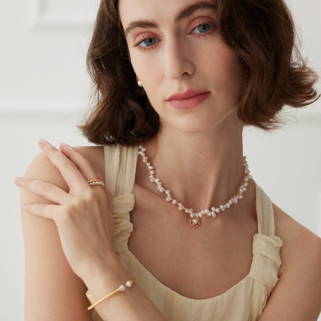 Camellia Pearl Necklace