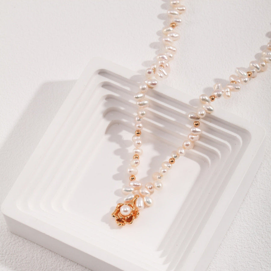 Camellia Pearl Necklace