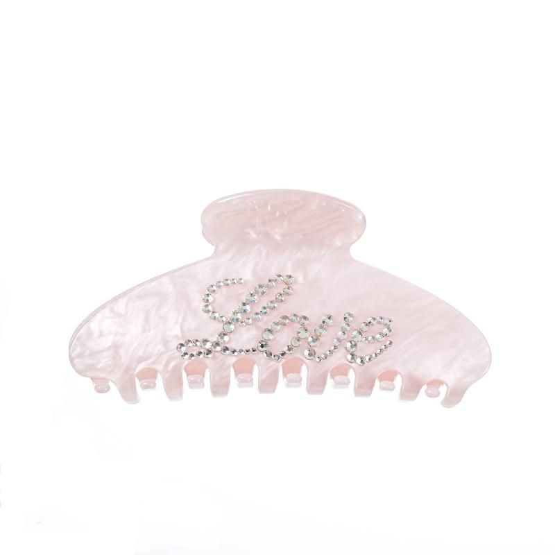 Love Hair Claw In Pink