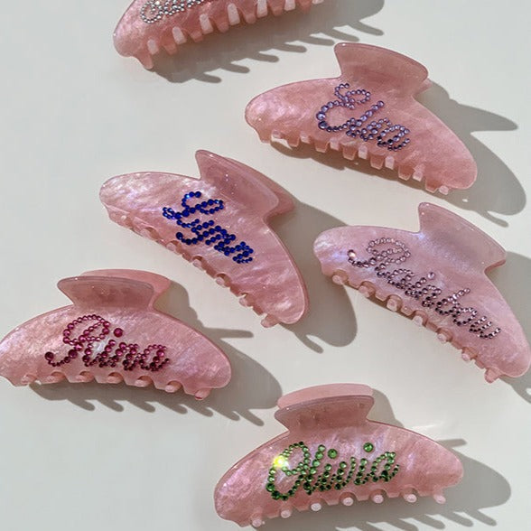 Glitter Customized Name Hair Claw
