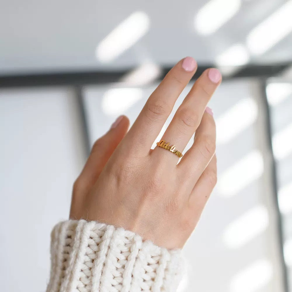 Customized Name Ring