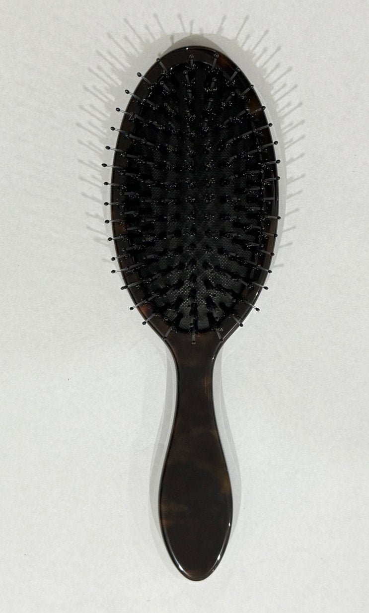 Dark Tortoise Customized Name Hair Brush | WiwiKiwi