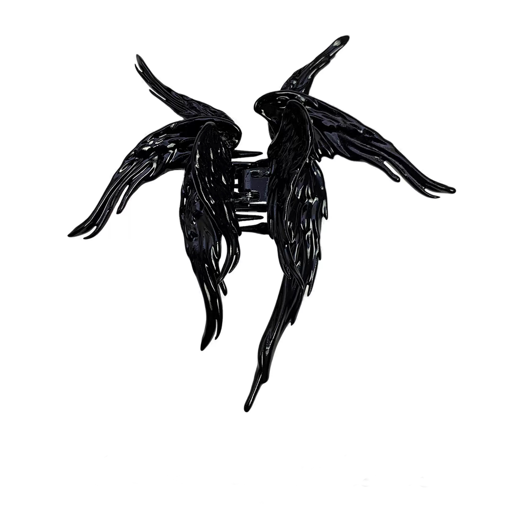 Black Rebel Angel Wings 3D Print Hair Claw