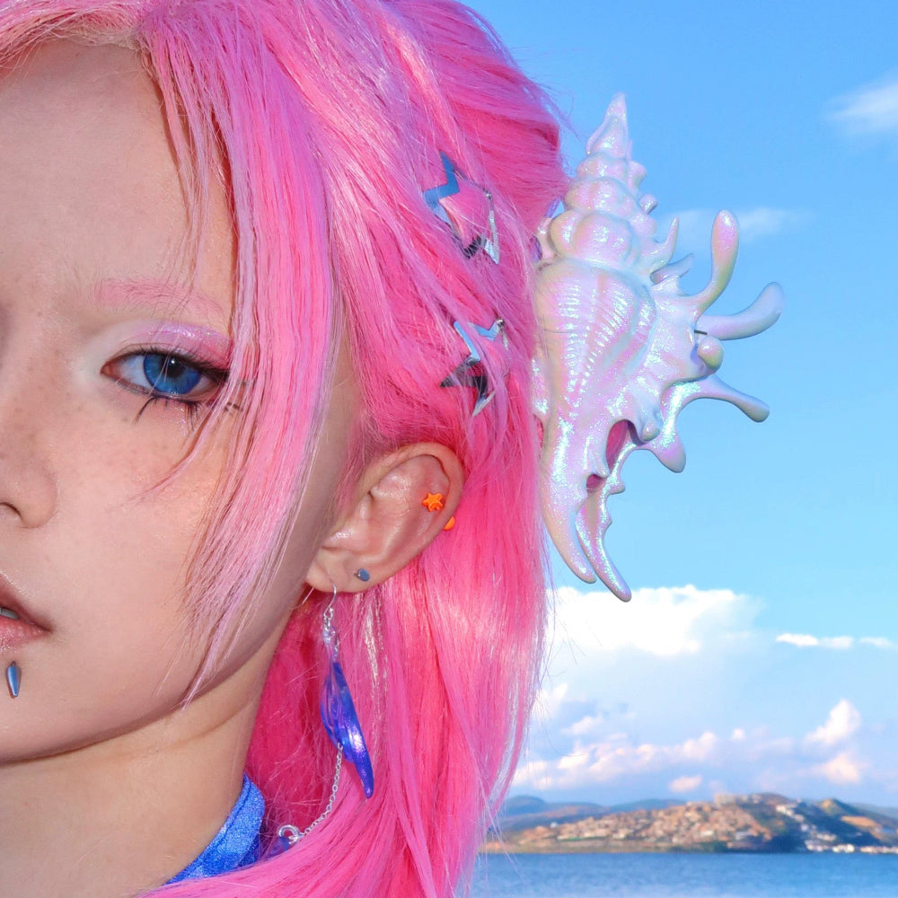 Conches Shell 3D Print Hair Claw In Colorful