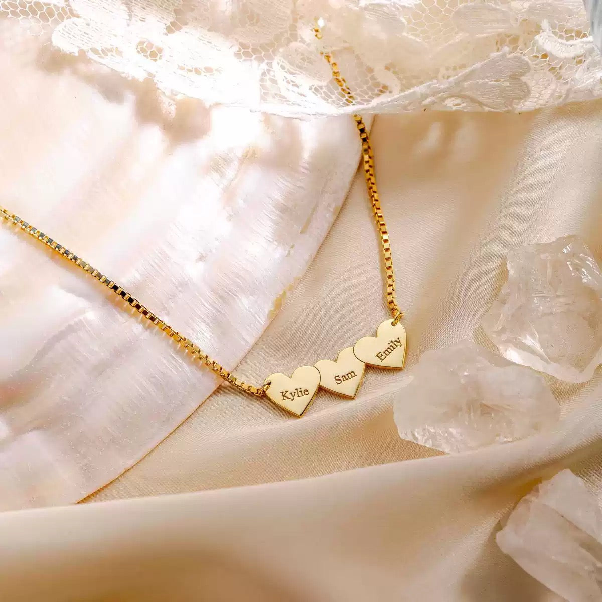 Customized Heart Letter Name Necklace