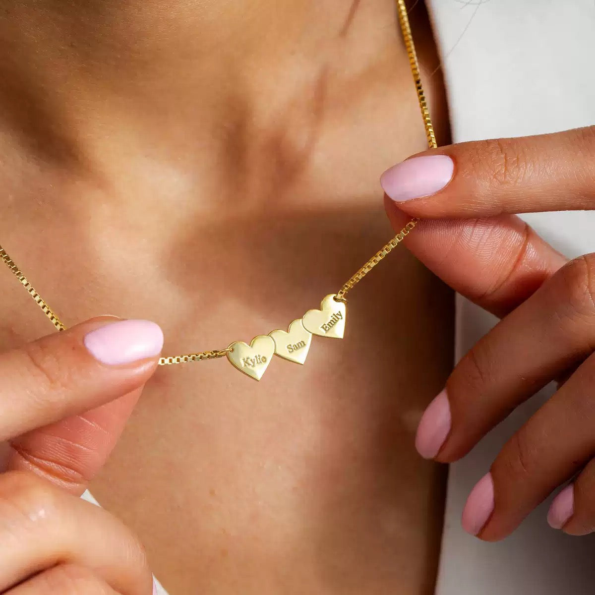 Customized Heart Letter Name Necklace