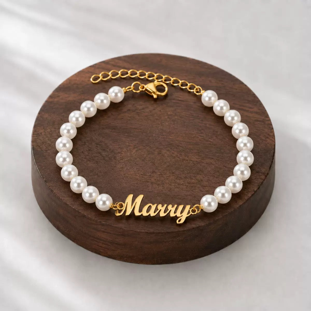 Customized Name Pearl Bracelet