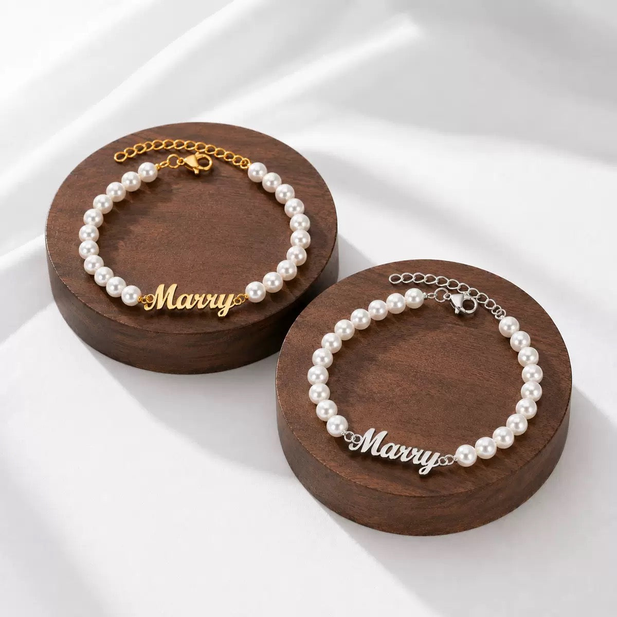Customized Name Pearl Bracelet