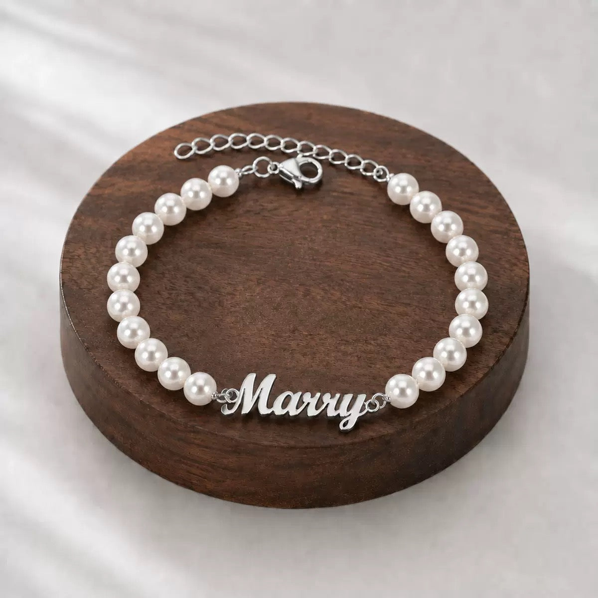 Customized Name Pearl Bracelet