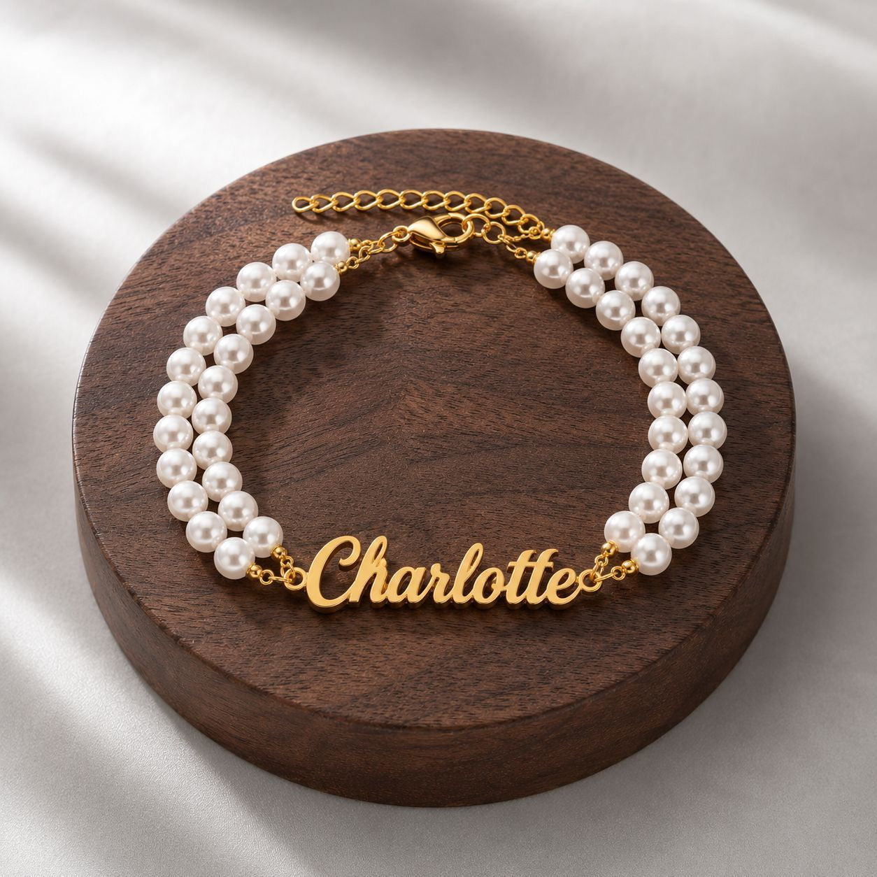Customized Name Pearl Bracelet