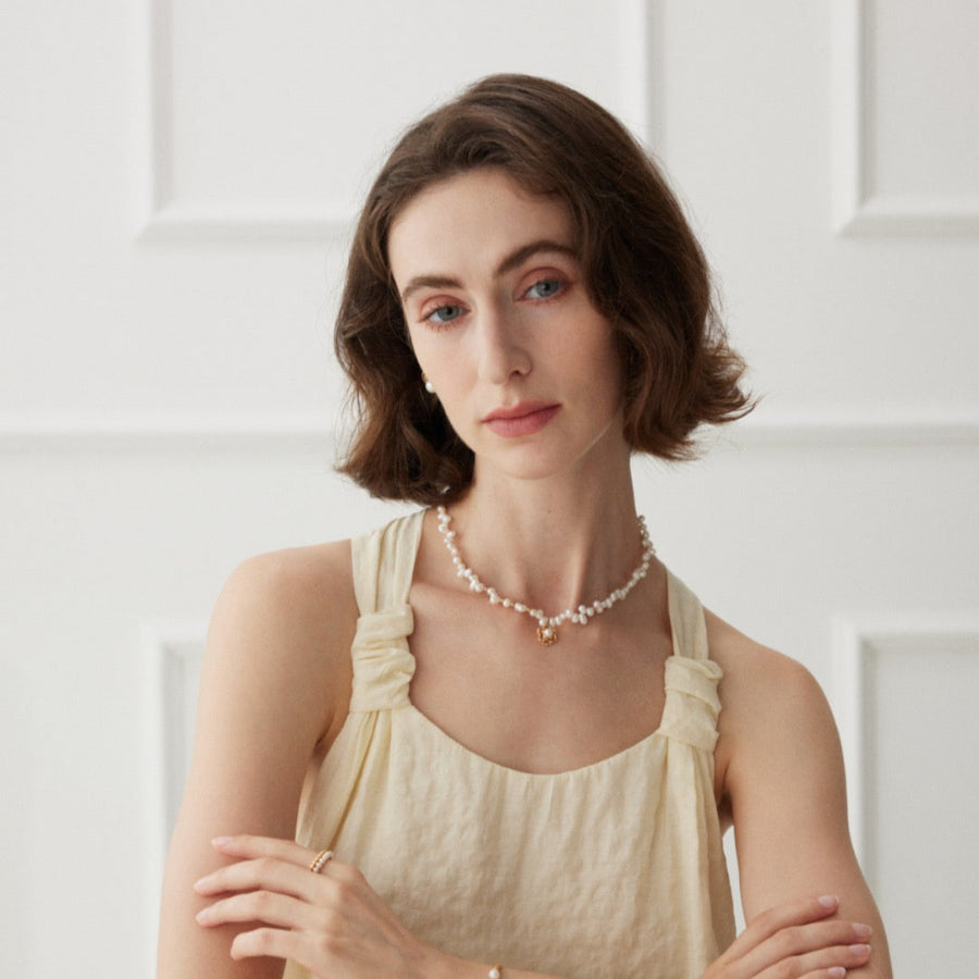 Camellia Pearl Necklace