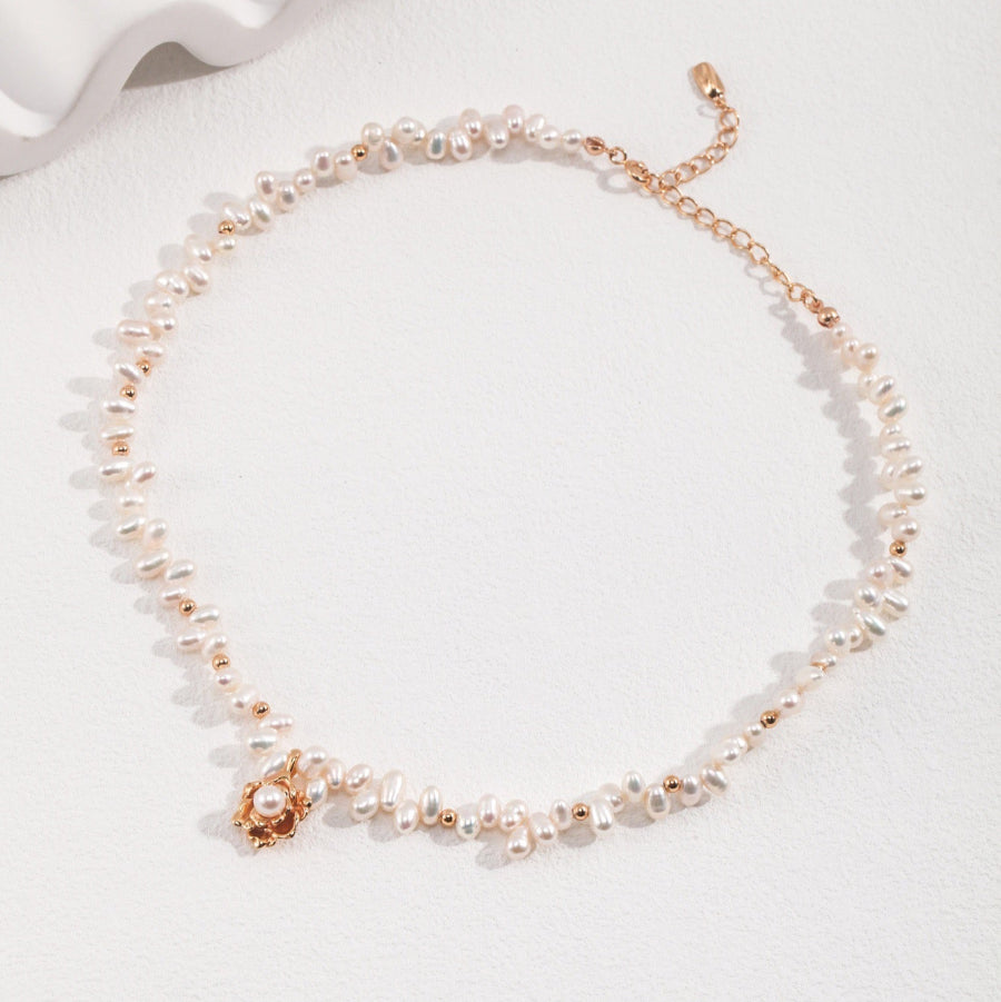 Camellia Pearl Necklace