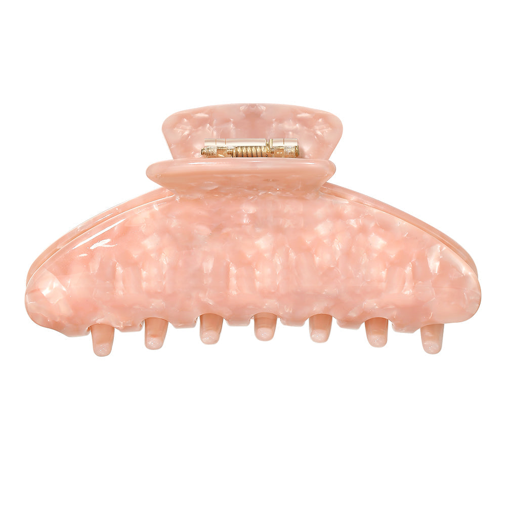 The Customized Name Hair Claw In Shell Pink